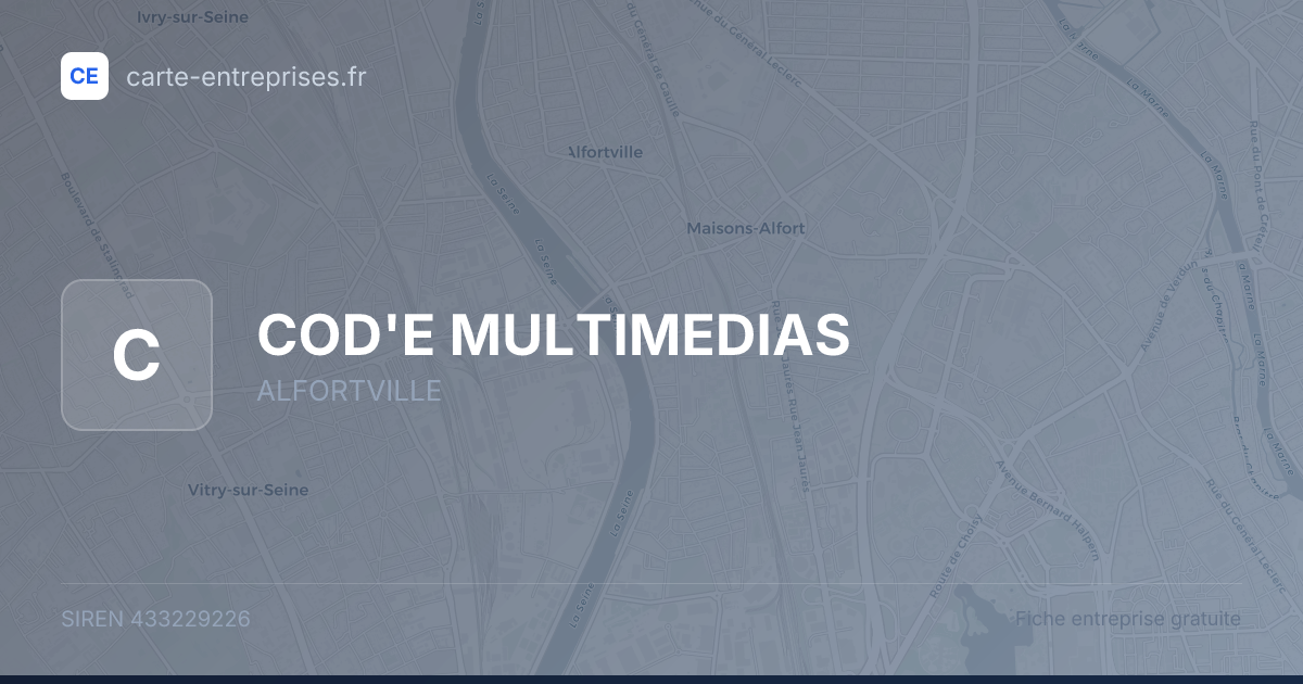 COD'E MULTIMEDIAS — 433229226 — fiche entreprise