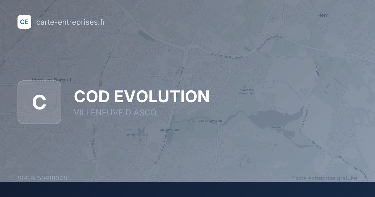 COD EVOLUTION — 509180485 — fiche entreprise