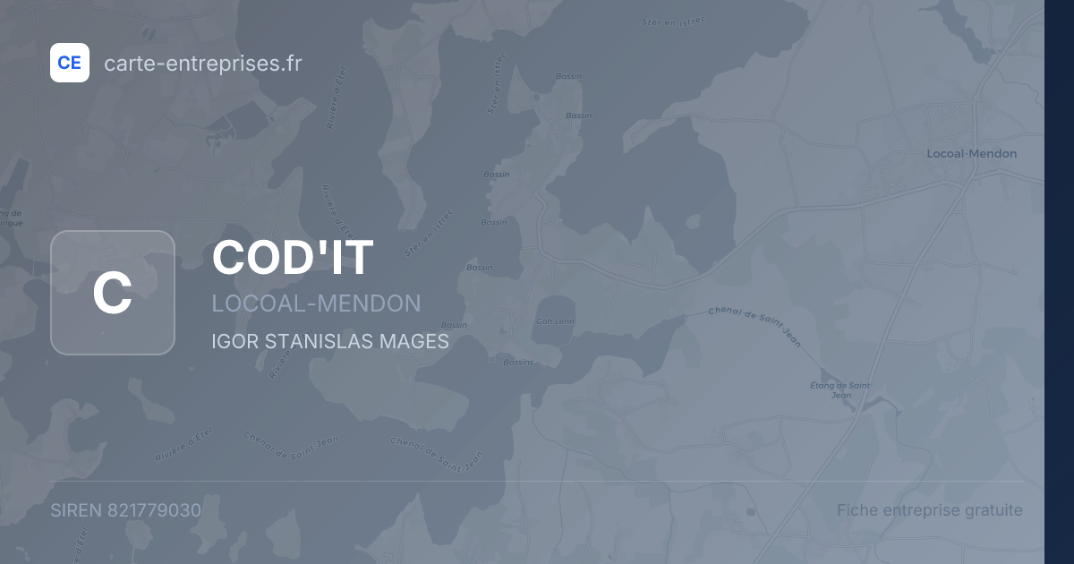 COD'IT — 821779030 — fiche entreprise