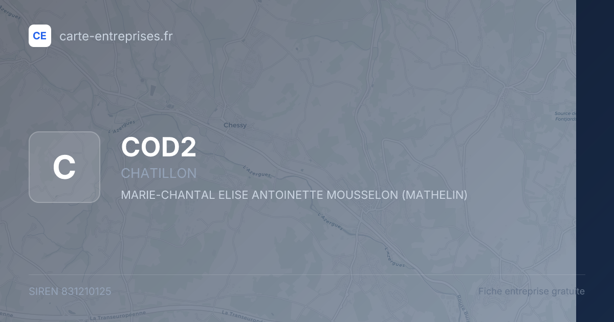 COD2 — 831210125 — fiche entreprise