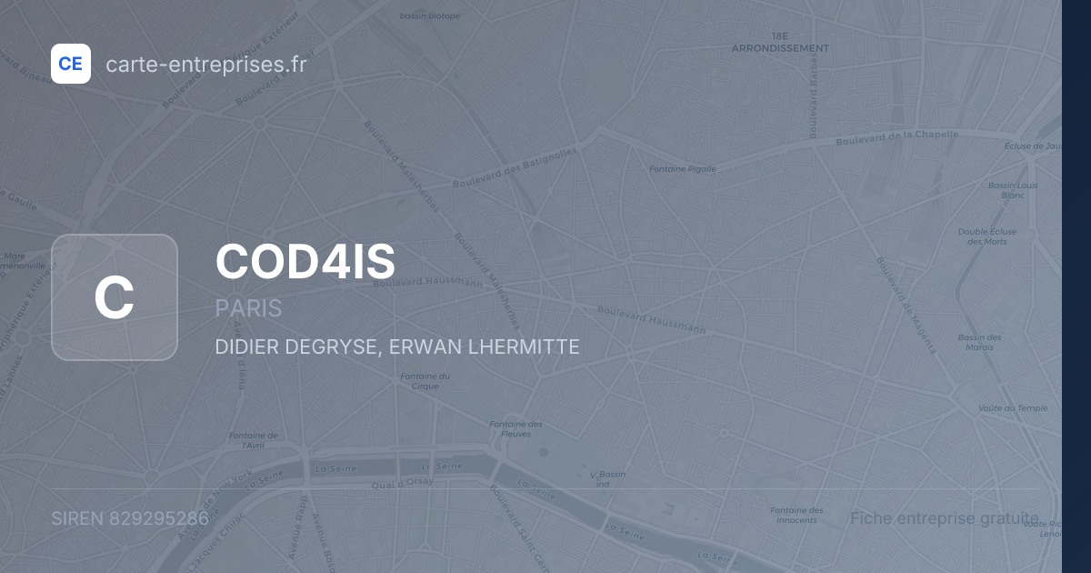 COD4IS — 829295286 — fiche entreprise