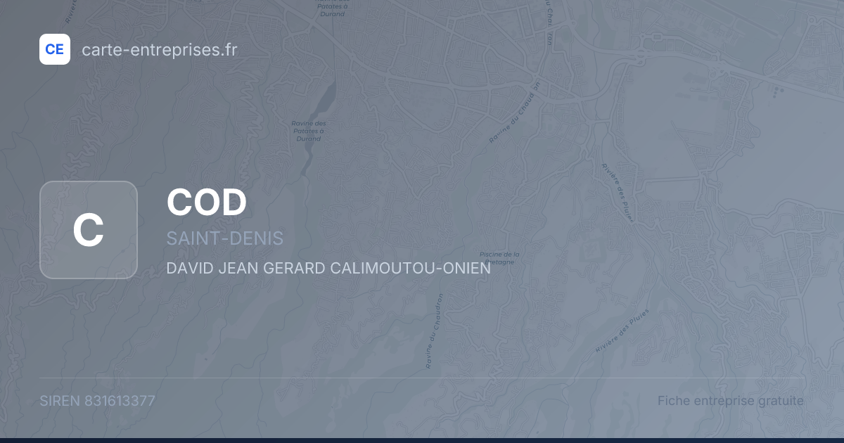 COD — 831613377 — fiche entreprise