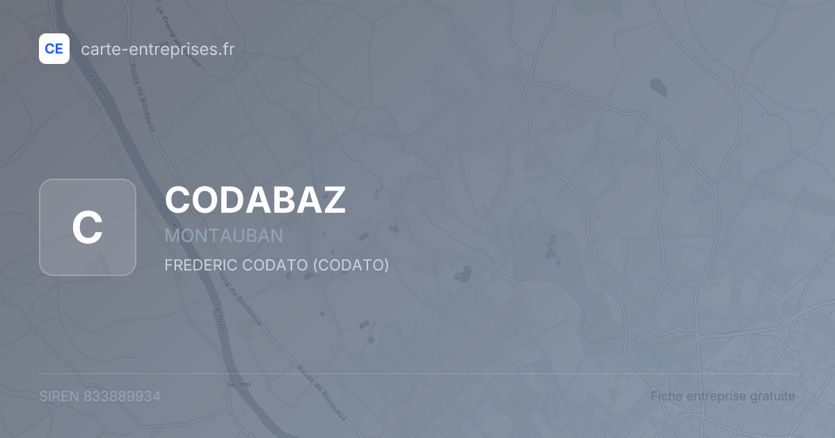 CODABAZ — 833889934 — fiche entreprise