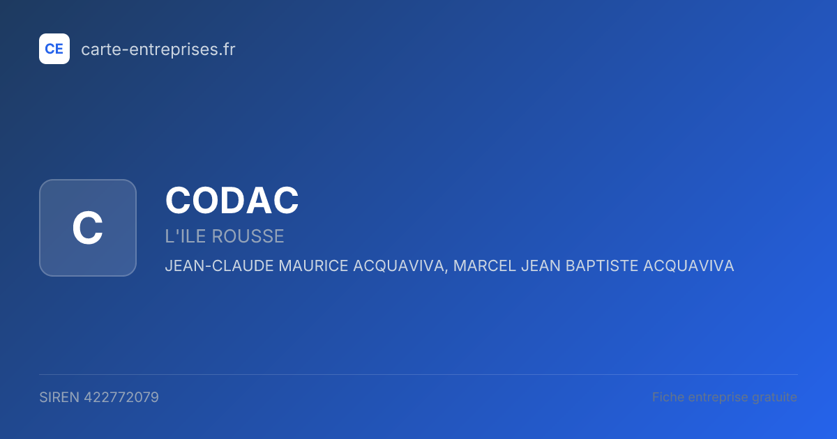 CODAC — 422772079 — fiche entreprise