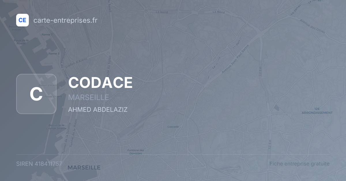 CODACE — 418411757 — fiche entreprise