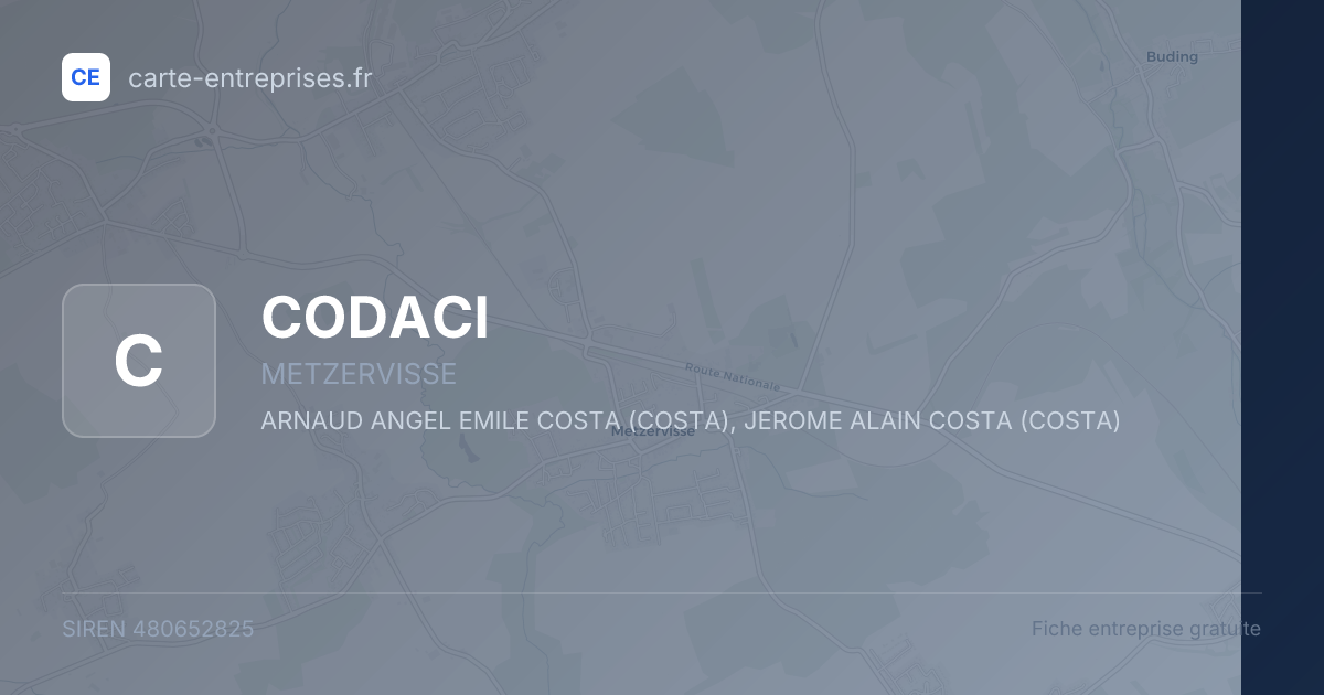 CODACI — 480652825 — fiche entreprise