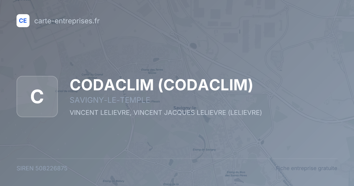 CODACLIM — 508226875 — fiche entreprise