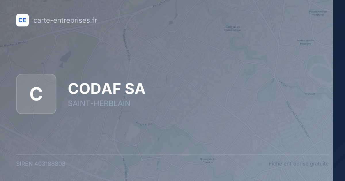 CODAF SA — 403188808 — fiche entreprise