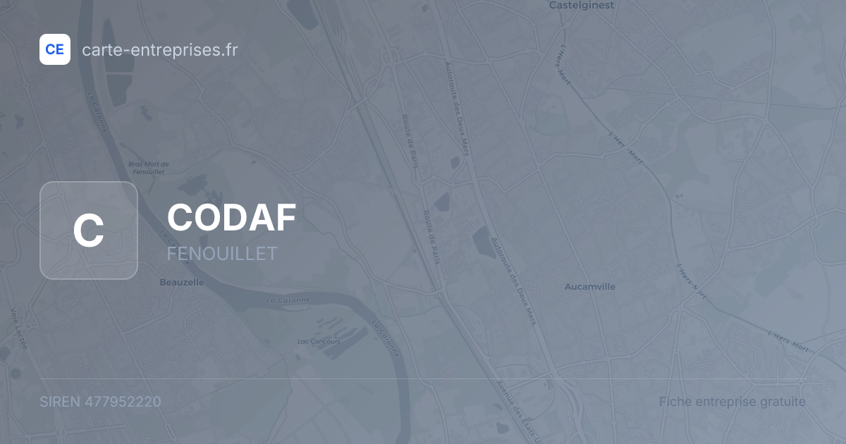 CODAF — 477952220 — fiche entreprise