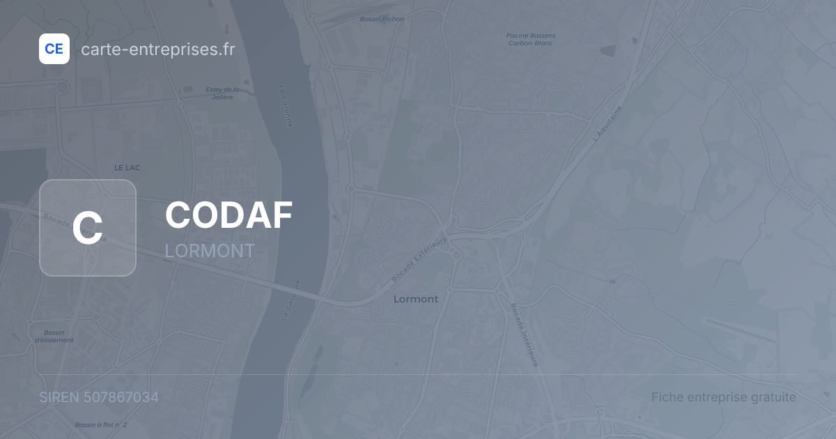 CODAF — 507867034 — fiche entreprise