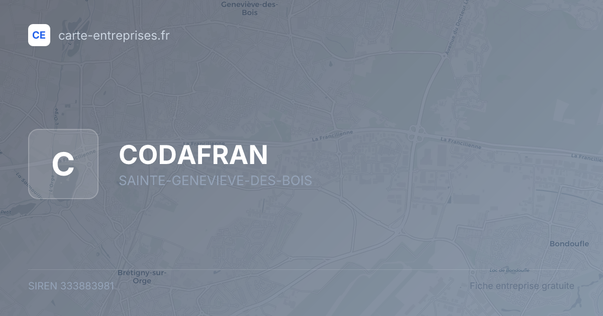CODAFRAN — 333883981 — fiche entreprise