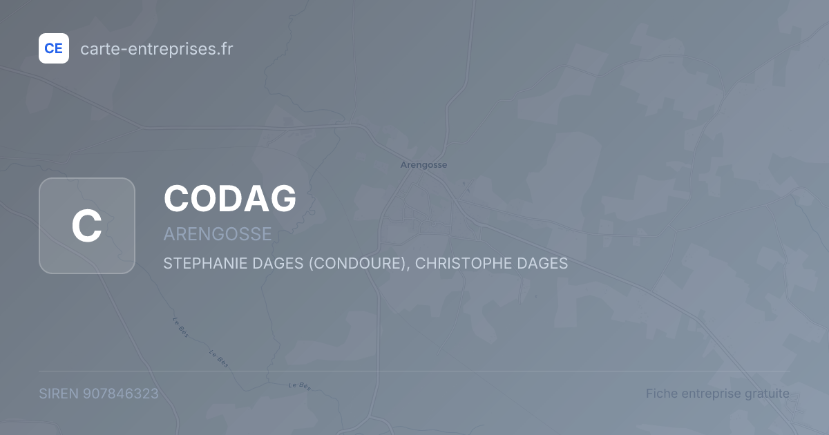 CODAG — 907846323 — fiche entreprise
