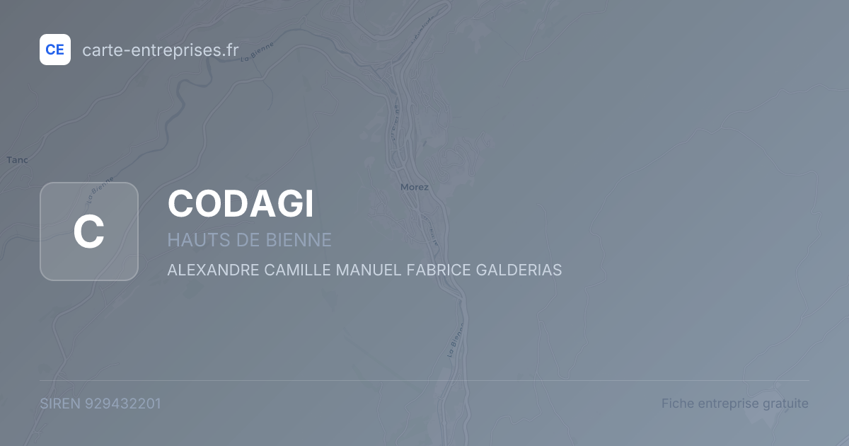 CODAGI — 929432201 — fiche entreprise