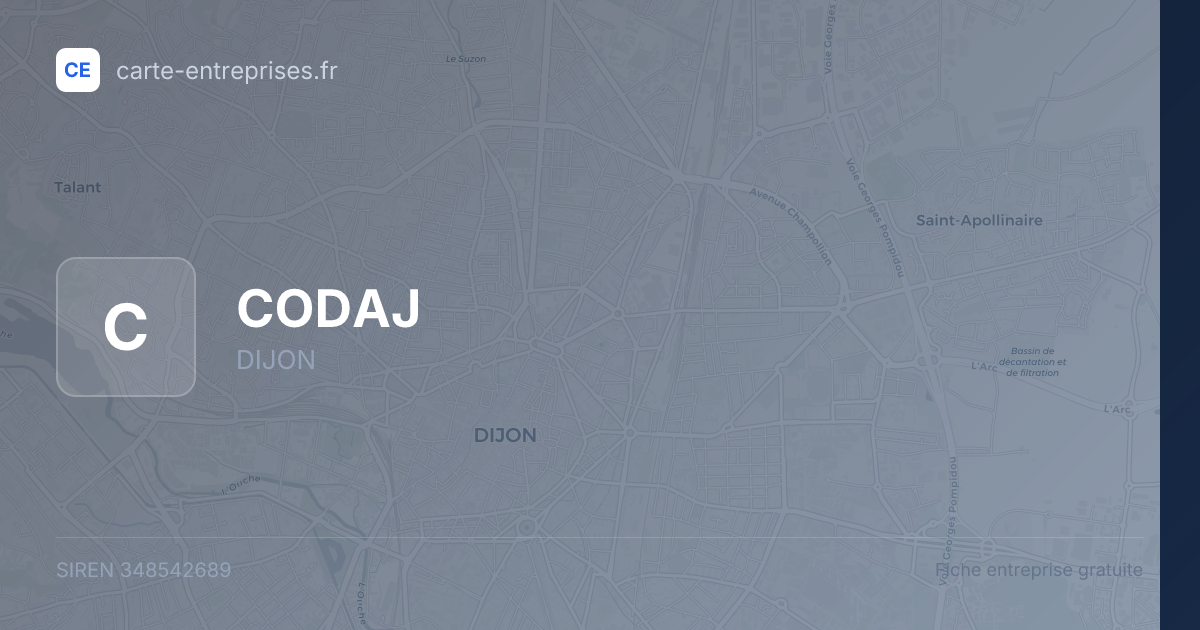CODAJ — 348542689 — fiche entreprise