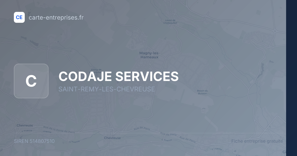CODAJE SERVICES — 514807510 — fiche entreprise