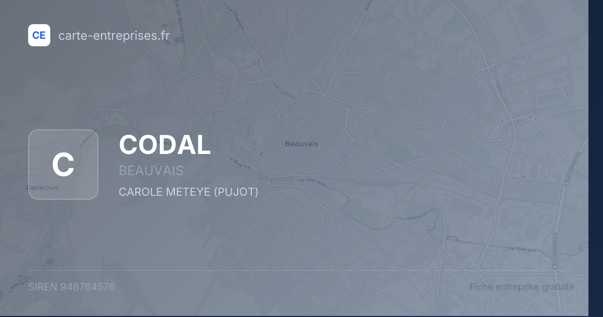 CODAL — 948764576 — fiche entreprise