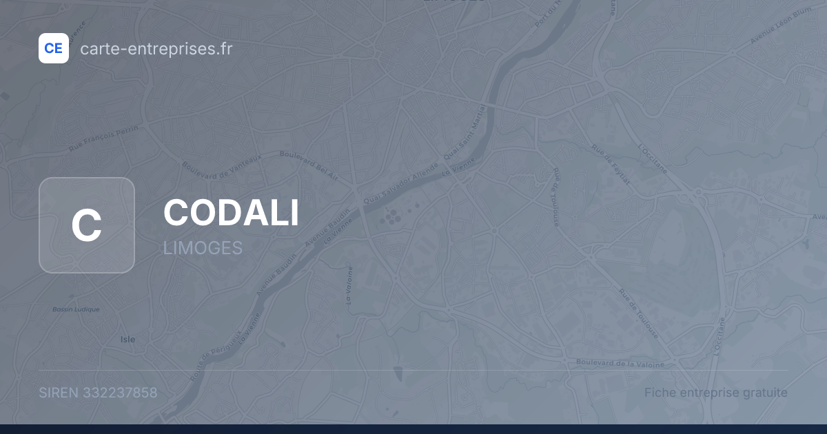 CODALI — 332237858 — fiche entreprise