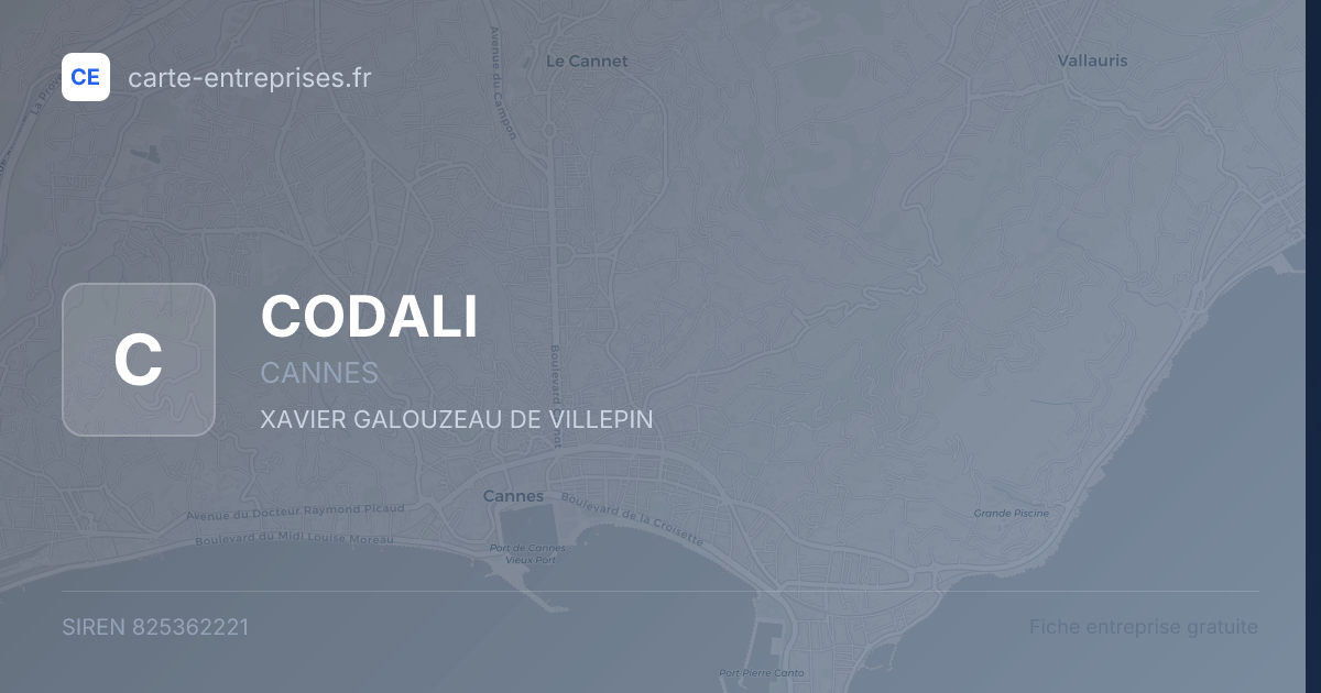 CODALI — 825362221 — fiche entreprise