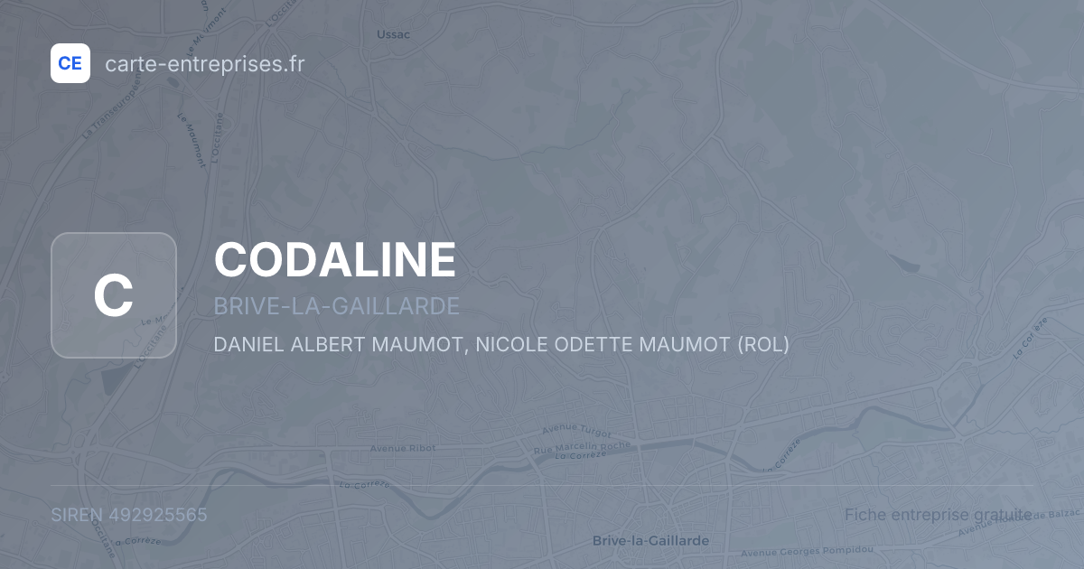 CODALINE — 492925565 — fiche entreprise