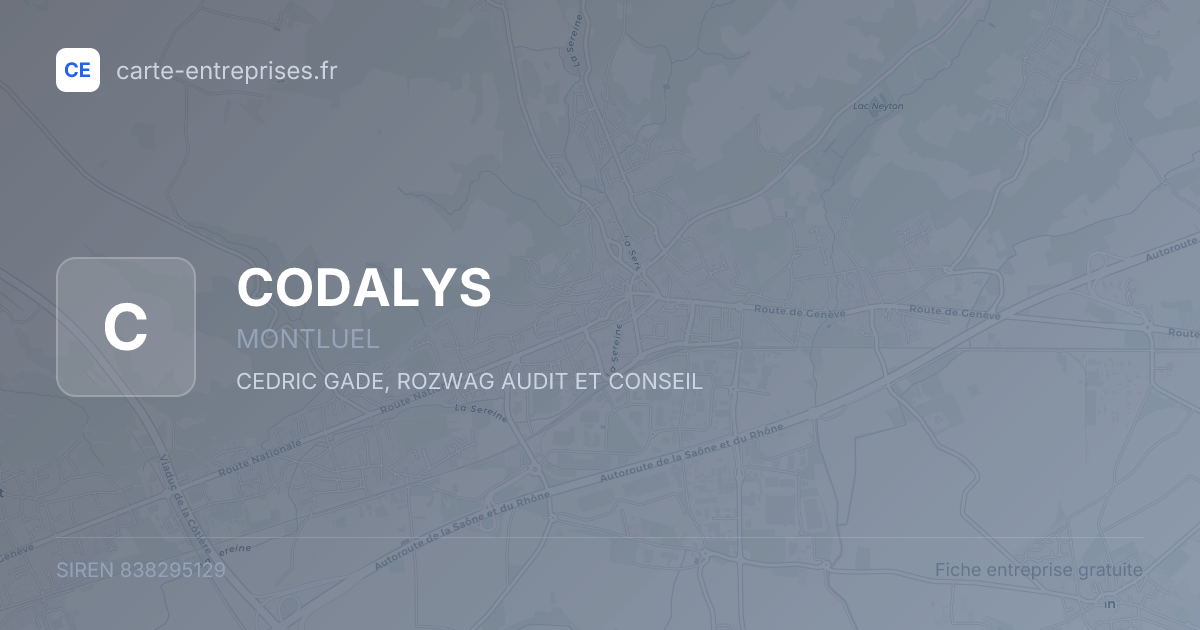 CODALYS — 838295129 — fiche entreprise