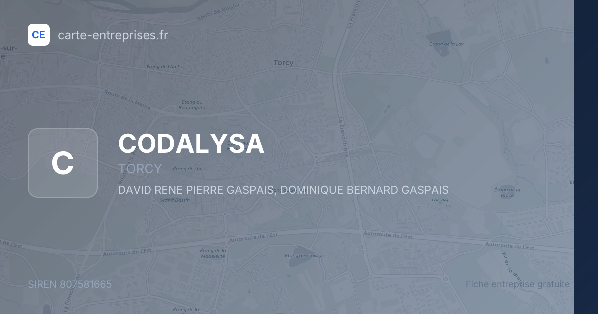 CODALYSA — 807581665 — fiche entreprise