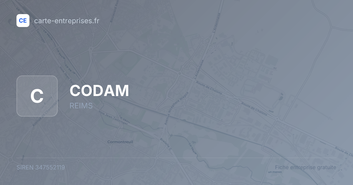 CODAM — 347552119 — fiche entreprise