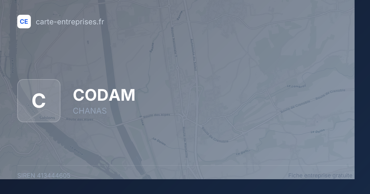 CODAM — 413444605 — fiche entreprise