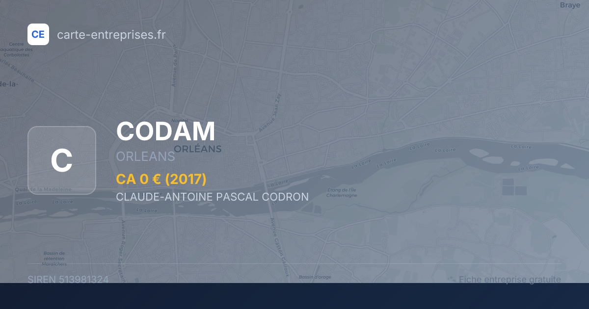 CODAM — 513981324 — fiche entreprise