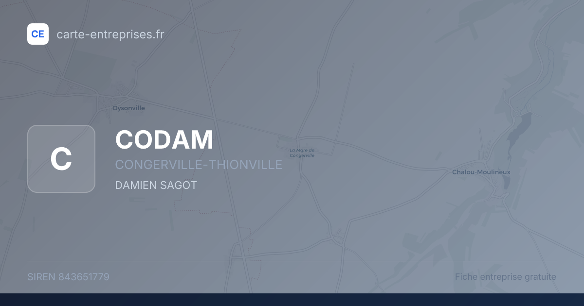 CODAM — 843651779 — fiche entreprise