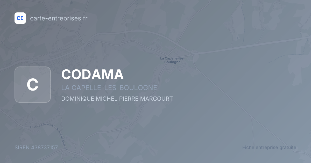 CODAMA — 438737157 — fiche entreprise