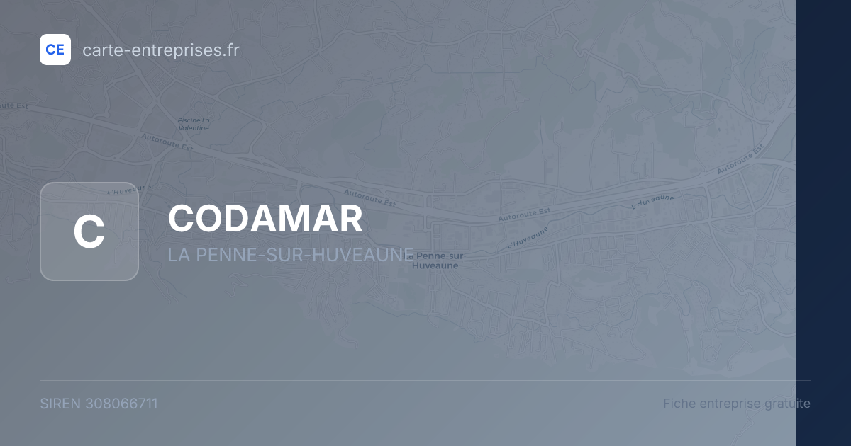 CODAMAR — 308066711 — fiche entreprise