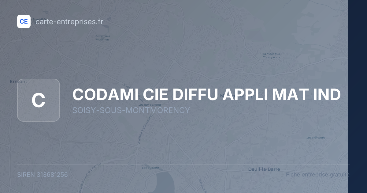 CODAMI CIE DIFFU APPLI MAT IND — 313681256 — fiche entreprise