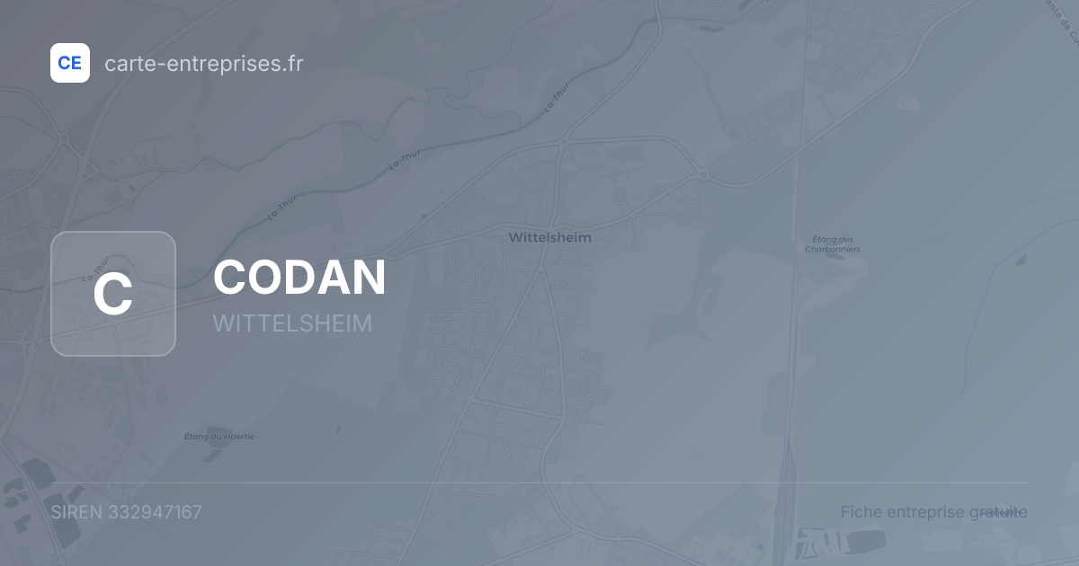 CODAN — 332947167 — fiche entreprise