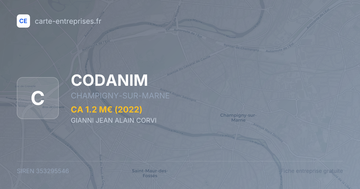 CODANIM — 353295546 — fiche entreprise