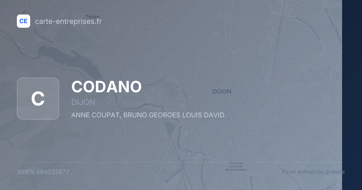 CODANO — 894232677 — fiche entreprise