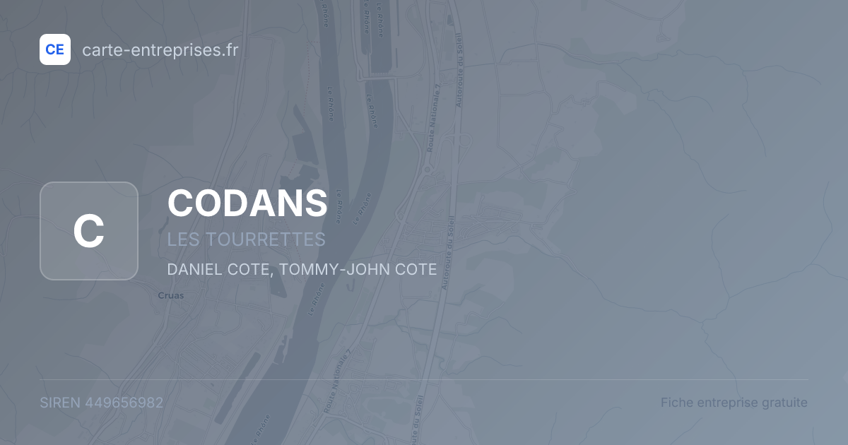 CODANS — 449656982 — fiche entreprise
