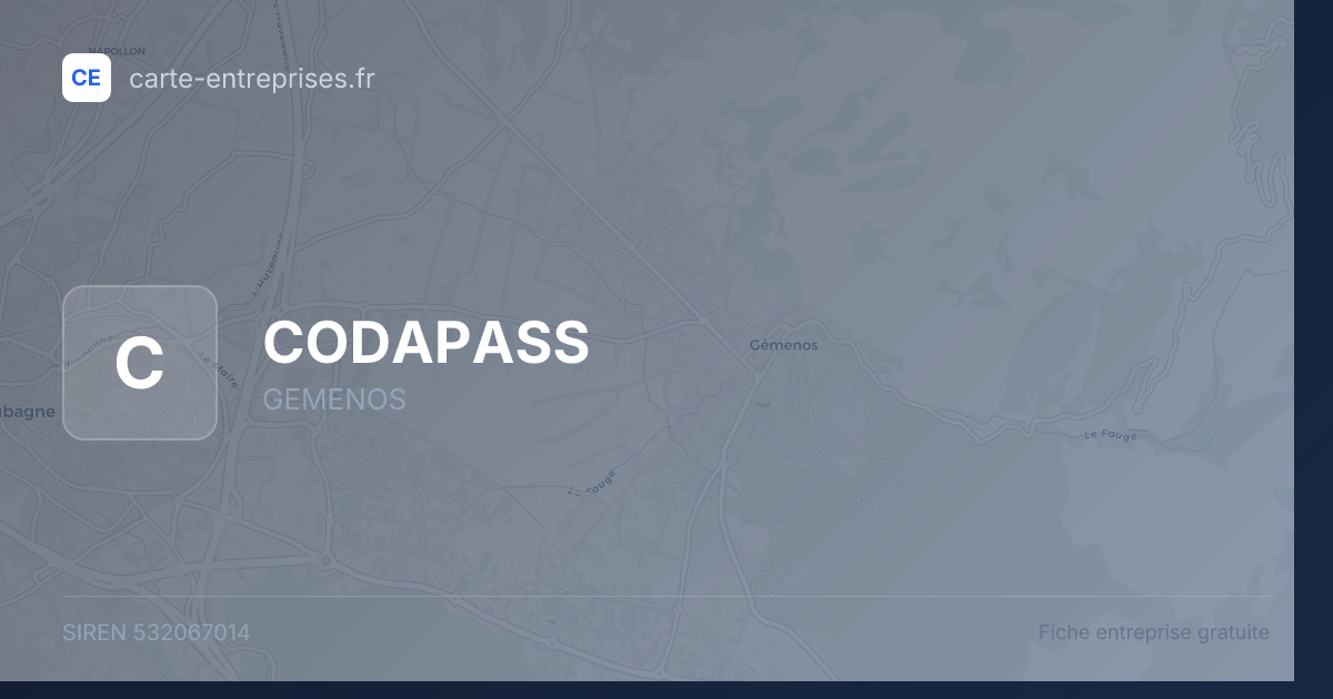 CODAPASS — 532067014 — fiche entreprise