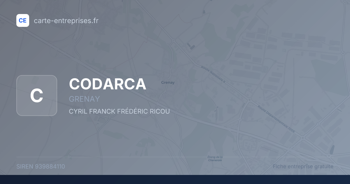 CODARCA — 939884110 — fiche entreprise