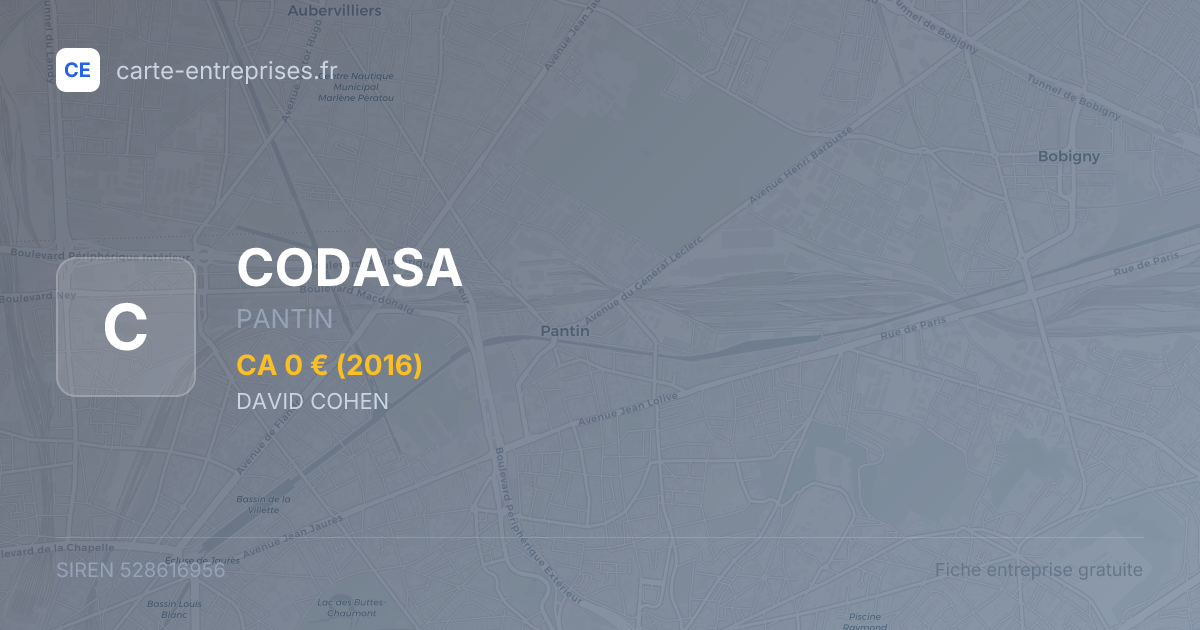 CODASA — 528616956 — fiche entreprise