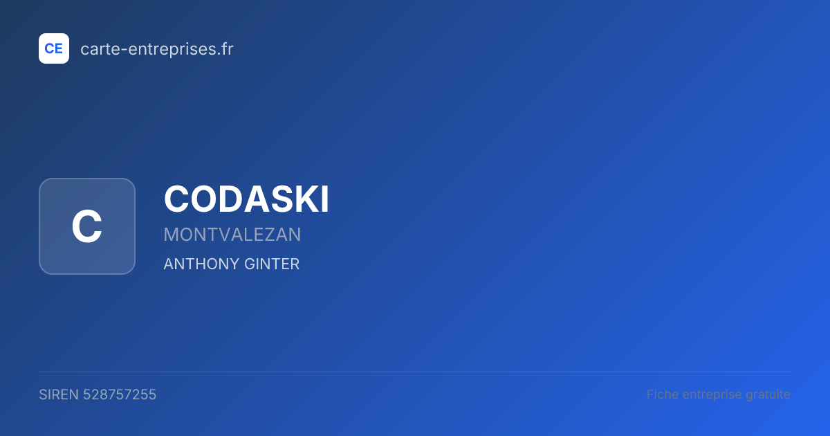 CODASKI — 528757255 — fiche entreprise