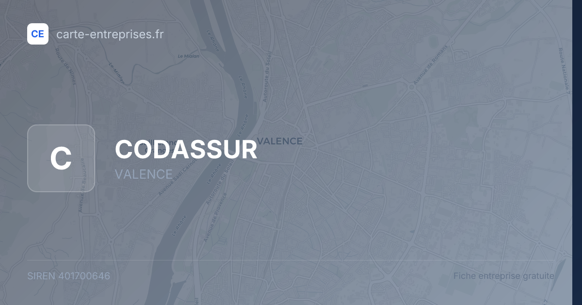 CODASSUR — 401700646 — fiche entreprise
