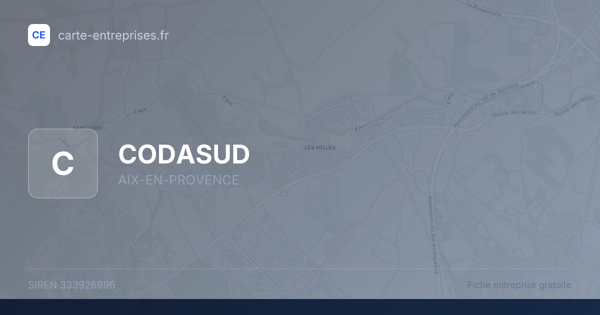 CODASUD — 333926996 — fiche entreprise