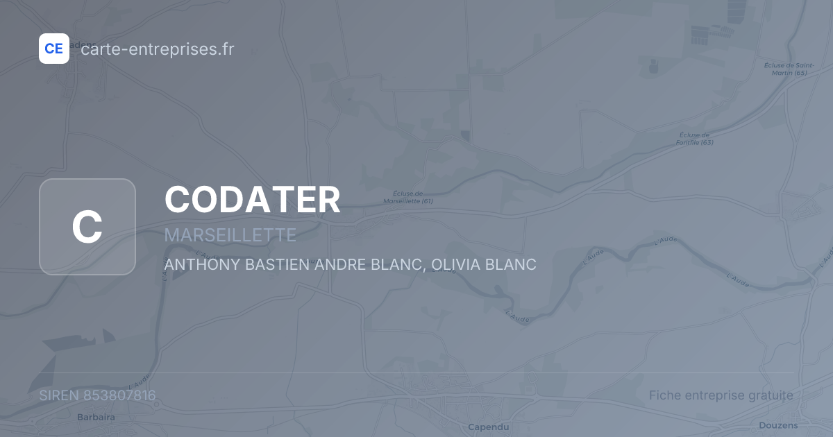 CODATER — 853807816 — fiche entreprise