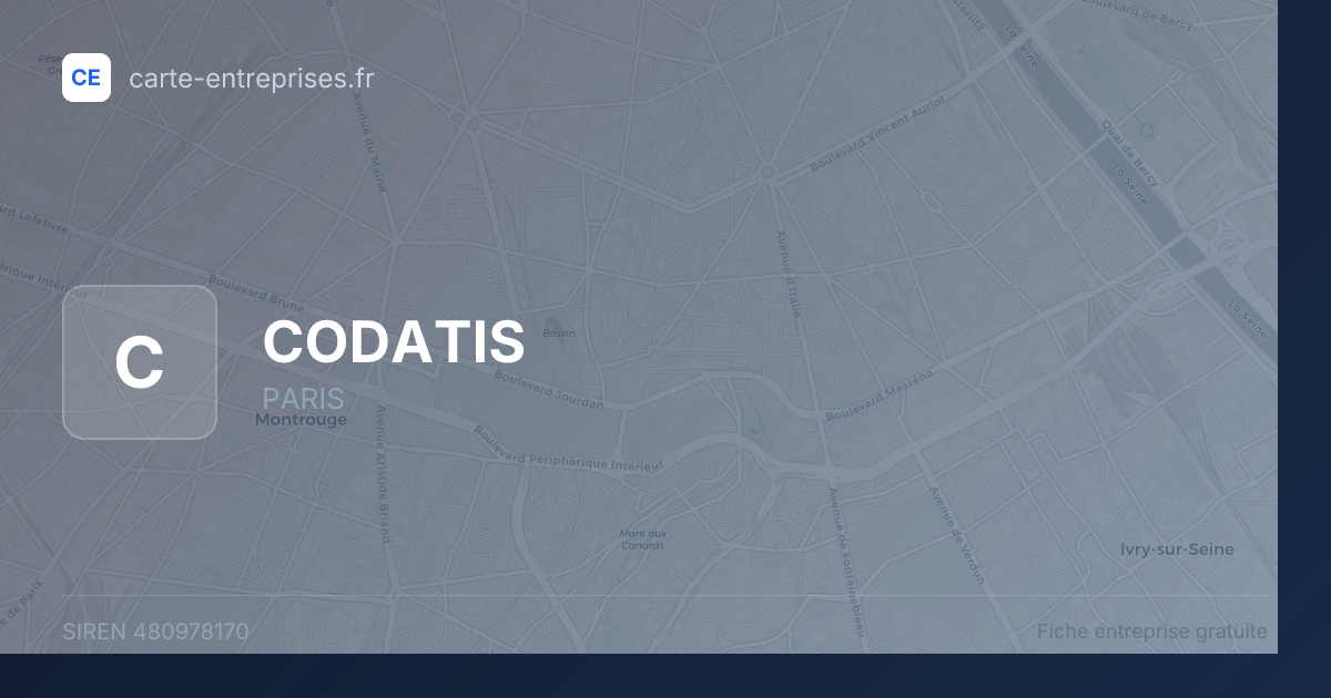 CODATIS — 480978170 — fiche entreprise