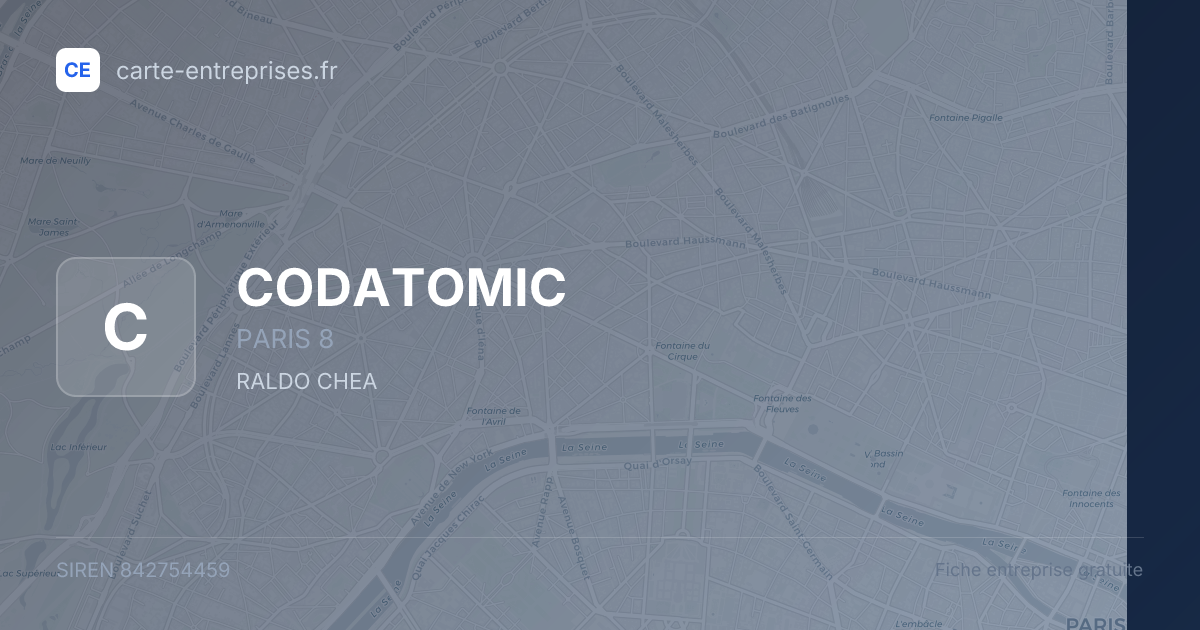 CODATOMIC — 842754459 — fiche entreprise