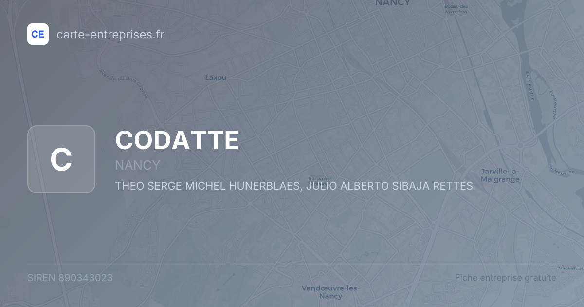 CODATTE — 890343023 — fiche entreprise