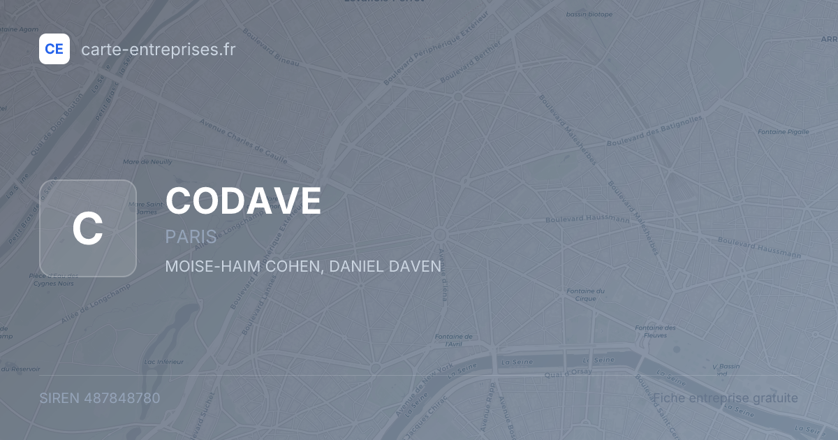 CODAVE — 487848780 — fiche entreprise