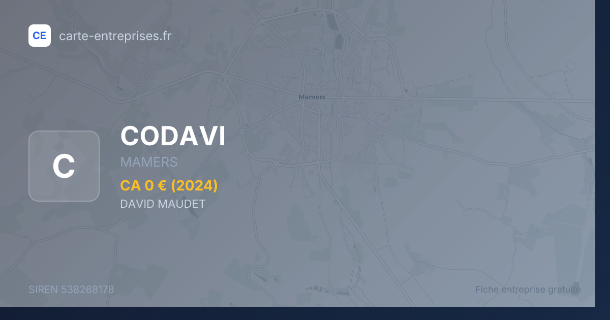 CODAVI — 538268178 — fiche entreprise