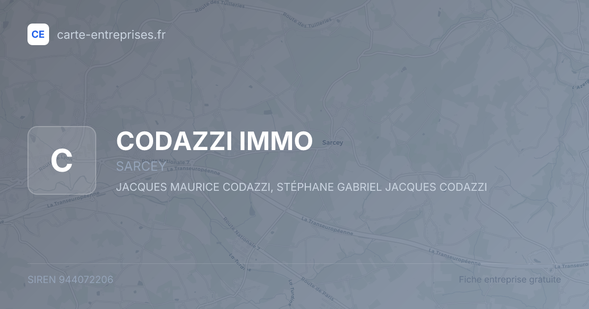 CODAZZI IMMO — 944072206 — fiche entreprise