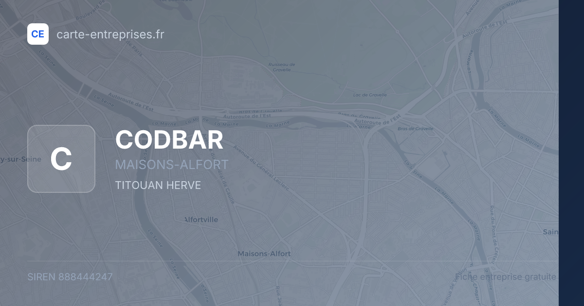 CODBAR — 888444247 — fiche entreprise
